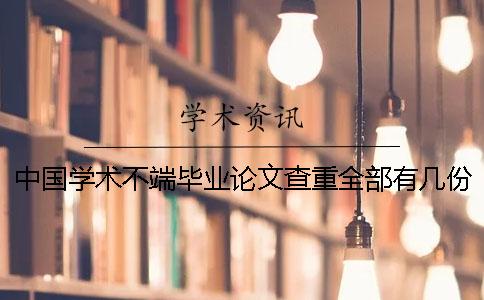 中國學術不端畢業論文查重全部有幾份檢測報告？